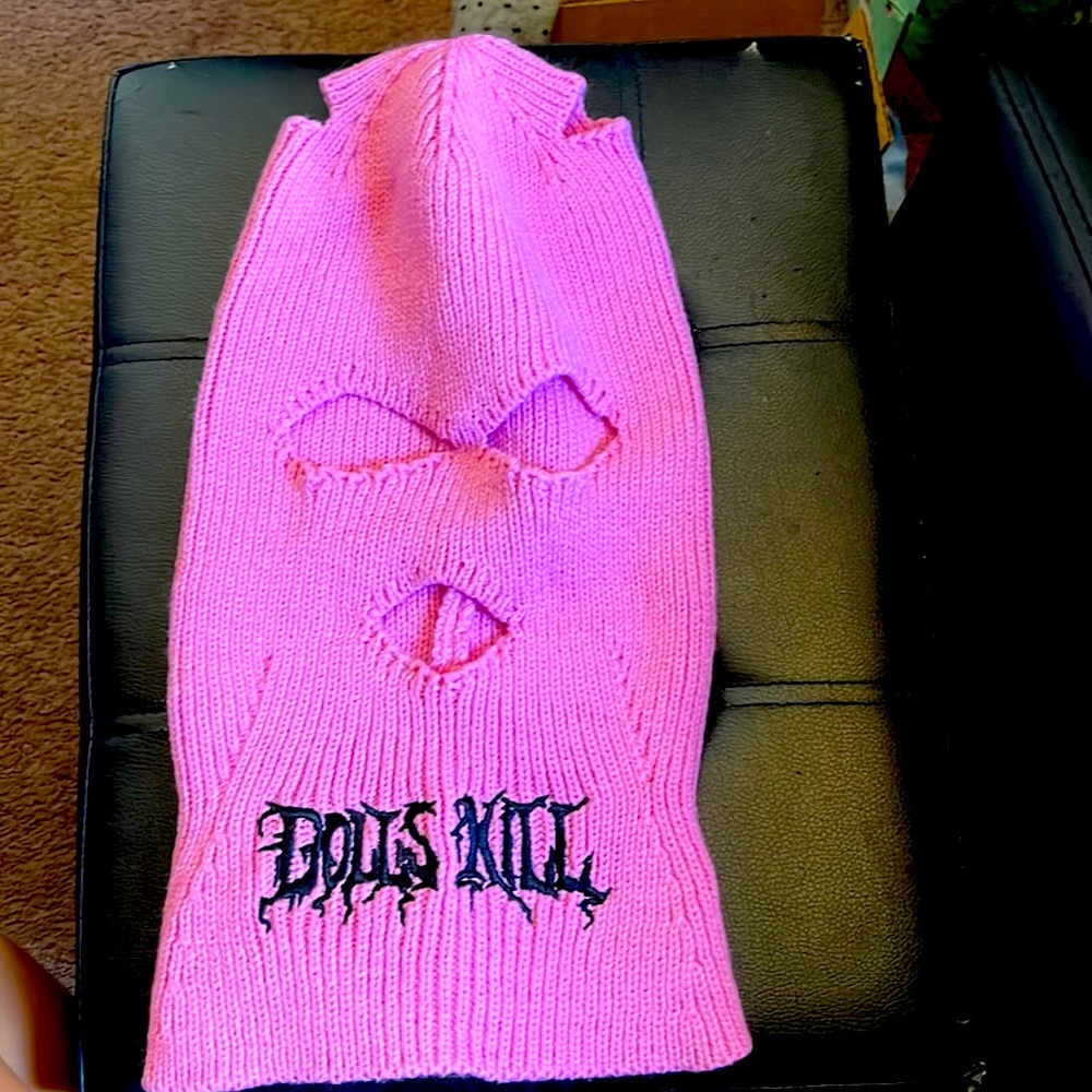 Pink ski mask